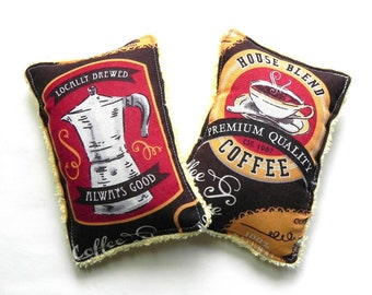 Wiederverwendbare waschbare umweltfreundliche Geschirrschwämme Küchenbad Luffa Kaffeezeit Retro-Stoff Geschenk Koch Coffee Shop Reinigung Lieferung ohne Schwamm