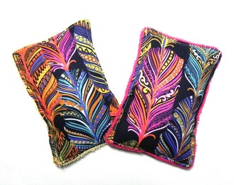 Reusable Feather Fabric Dish Sponges - Eco-Friendly Kitchen Scrubber, Set of 2