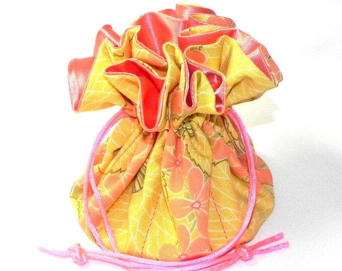 Jewelry Drawstring Travel Bag Organizer Pouch Orange Etsy
