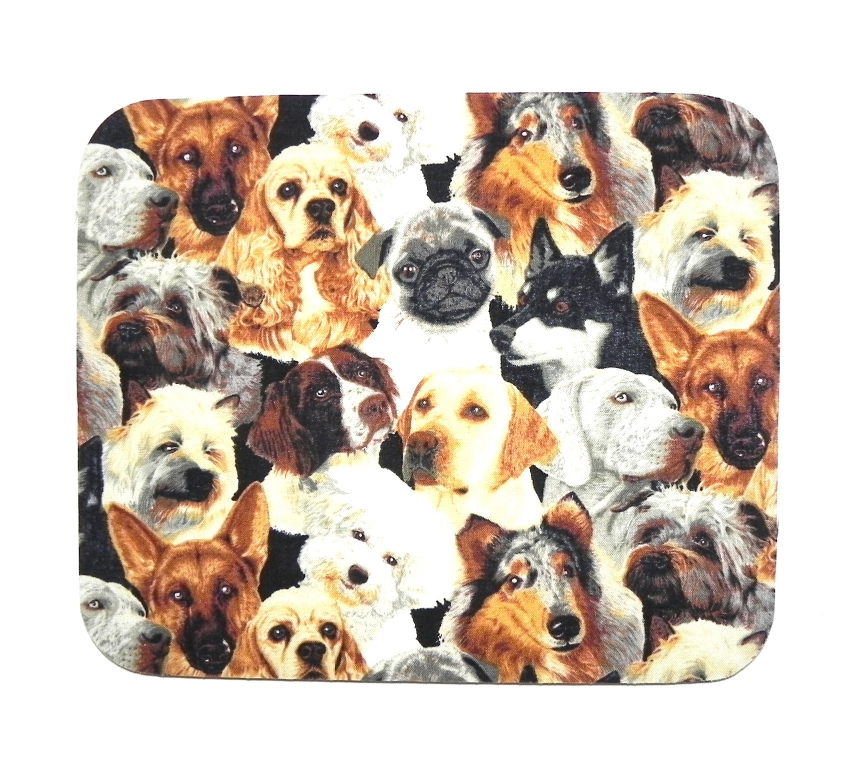 Mouse Pad Dog Fabric mousepad Bichon Pug Lab Etsy