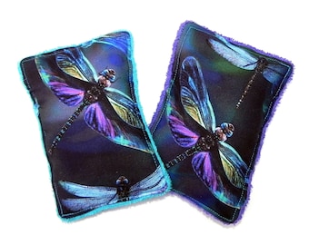 Wiederverwendbare Schwämme Waschbar umweltfreundliche Libellen Blau Lila 2er Set Küche Dusche Badschale Nicht Schwämme Reinigung Fairy Wings Camping RV
