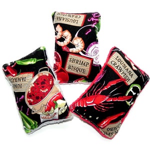 Reusable Washable Eco Friendly Sponges Louisiana Cajun Crawfish Shrimps Set of 3 Kitchen Shower Dish Sponges Housewarming gift Camping RV