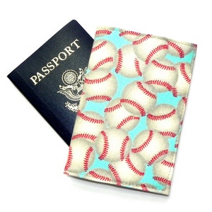 Cubierta de pasaporte Cubierta de tela de béisbol Fanático del deporte Pasaporte Titular Regalo para los amantes del béisbol Viaje Viaje Crucero Vacaciones Jubilación Monedero Funda