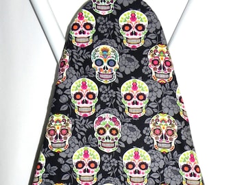Ironing Board Cover Sugar Skulls Fabric Day of the Dead Laundry Housewares Sewing Machine Kitchen Home Decor Halloween Dia de los Muertos