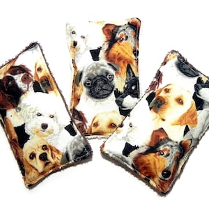 Esponjas para perros reutilizables, lavables y ecológicas, 3 esponjas para platos de ducha de cocina, Labrador Bichon Pug Sheltie Pointer, regalo para amantes de los perros sostenibles