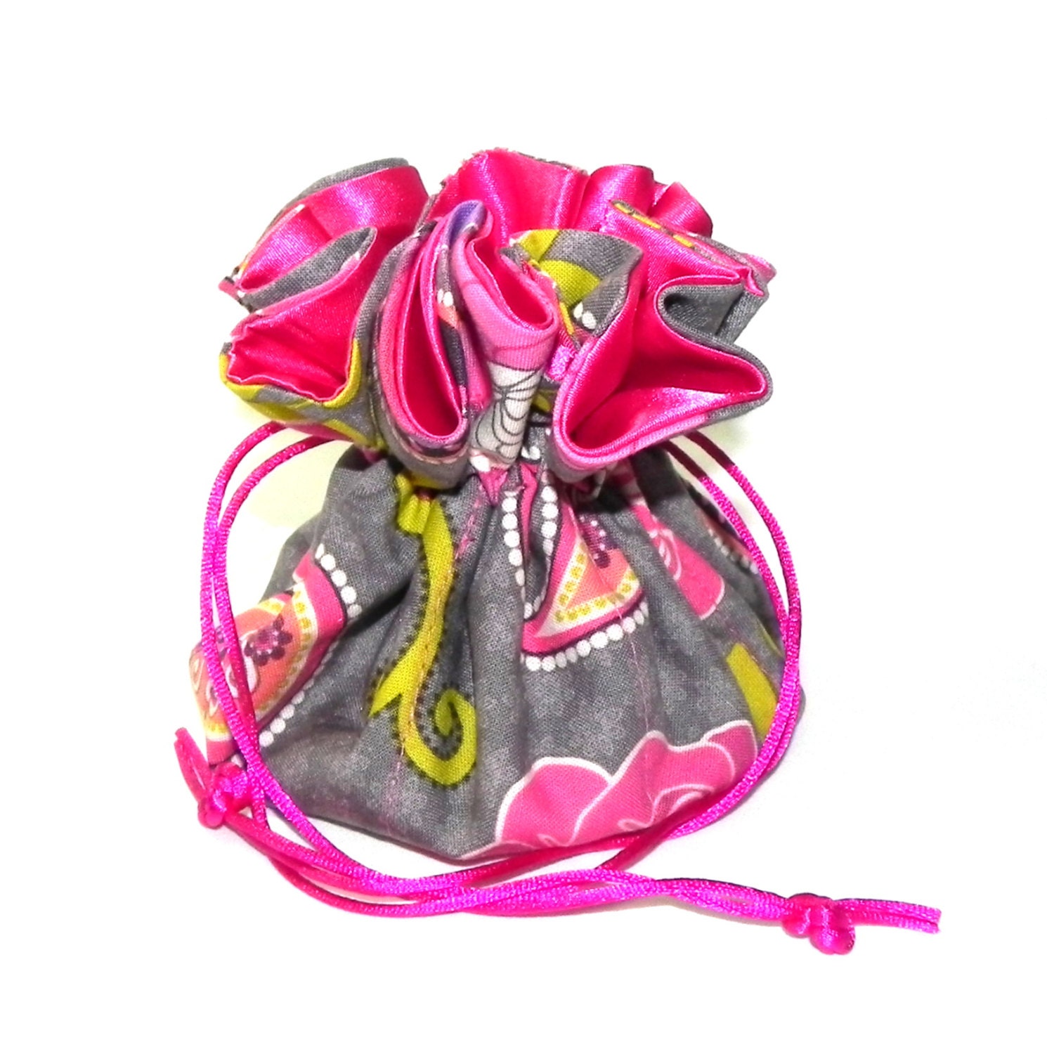 Jewelry Drawstring Travel Bag Organizer bridal Pouch Grey Etsy