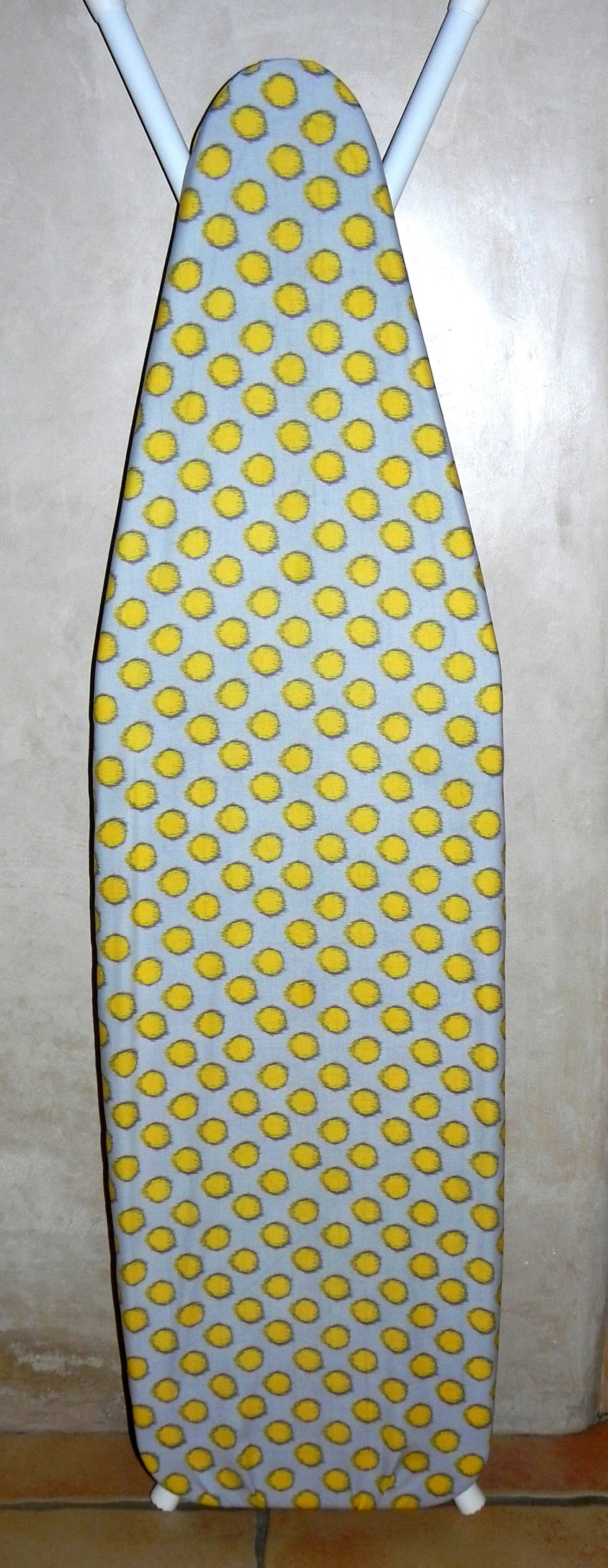 Ironing Board Cover Blue and Yellow polka dots fabric Etsy