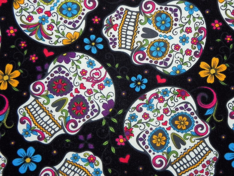 Mouse Pad Fabric Mousepad Day of the Dead Sugar Skulls Dia De Los ...
