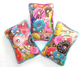 Reusable Sponges Washable Eco Friendly 3 Kitchen Colorful Doughnuts Foodie gift for Chef Street Food Foodie gift for Donuts Lovers Loofah