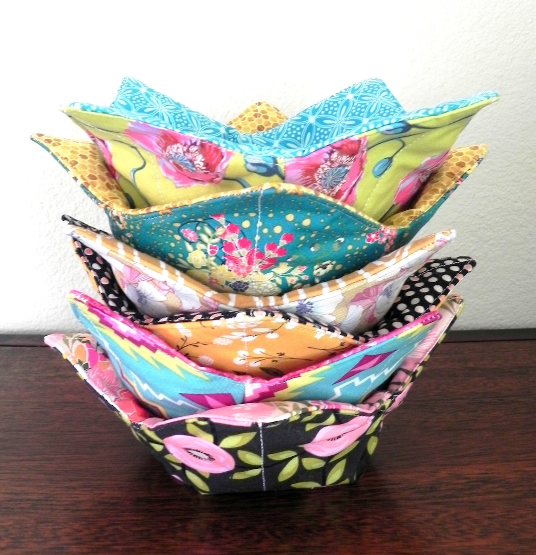 Microwavable Bowl Cozy Microwave Soup Bowl Cozy Floral Print Reversible
