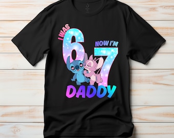 Camisetas de cumpleaños familiares de Stitch, camisetas familiares a juego de Lilo y Stitch, camiseta personalizada para el 6º/7º cumpleaños, conjunto de cumpleaños de Stitch personalizado,