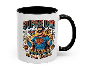 Taza "Superpapá Maestro de Todo" / Taza de café Accent 11 oz 15 oz