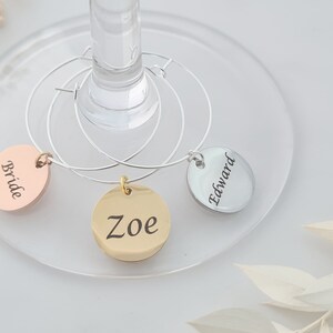 Wine Glass Charms, Personalised Wine Glass Tags, Custom Wine Glass, Wedding Favour Gifts, Hen Party, Birthday Place Markers, Name Tags