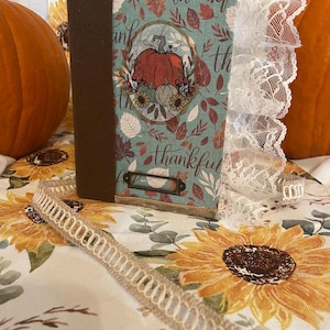 Fun vintage inspired handmade Fall/Thanksgiving themed junk journal