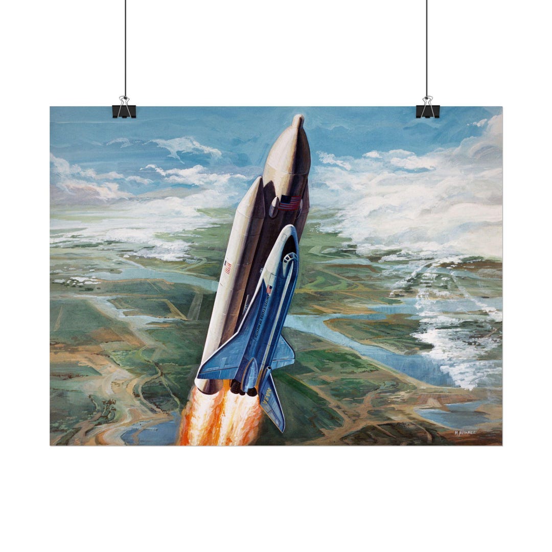 NASA Space Shuttle Poster: Rocket Launch Wall Art - Etsy