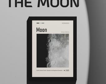 Framed Moon Framed Poster: Modern Celestial Wall Art