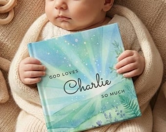 Libro de cuentos bíblicos personalizado con nombre, regalo de bautismo cristiano para niños, niñas y niños, libro infantil personalizado para la hora de dormir, regalo para el día del nombre.