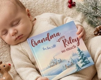 First Christmas Gift Personalized Baby Book with Name 1st kids Boy Girl Grandchild Baby Shower Custom Bedtime Children's Storybook Newborn