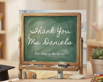 Teacher Gift Kindergarten Preschool Graduation End of Year Gifted Teacher Personalized Appreciation Book