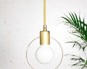 Halo - Modern minimalist pendant lamp - Unfinished solid brass