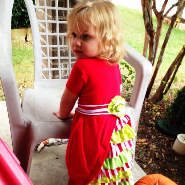 Adorable infant/toddler christmas ruffle dress