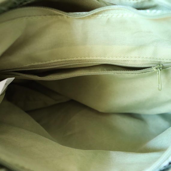 Lime Green Croc Python Embossed Faux Leather Shou… - image 7