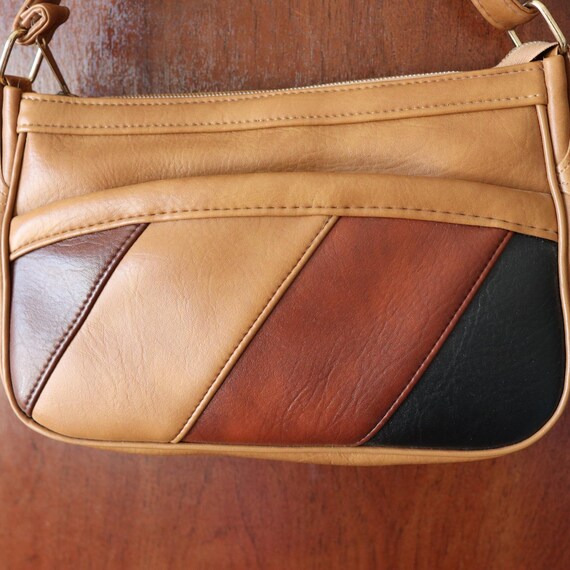 Brown Patchwork Leather Adjustable Shoulder Bag H… - image 5