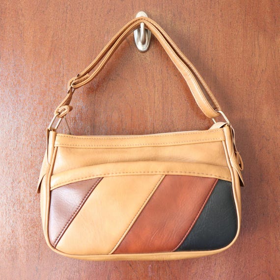 Brown Patchwork Leather Adjustable Shoulder Bag H… - image 8