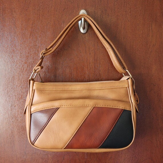 Brown Patchwork Leather Adjustable Shoulder Bag H… - image 11