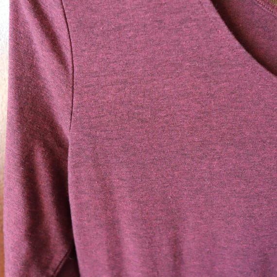 H&M Divided Burgundy Heathered 3/4 Sleeve Fit Flare Dress Plus Size L Grunge Y2K H&M Divided Burgundy Heathered 3/4 Sleeve Fit Flare Dress Plus Size L Grunge Y2K
