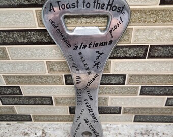 Oversized Mid Century Bottle Opener | Made in Italy | 10” MCM Bar Tool | Vintage Modern Hostess Barware Decor