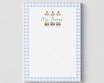 Personalized Teacher Notepad, Custom Teacher Gift, Teacher Stationery, Personalized Desk Notepad, Teacher Appreciation Gift
