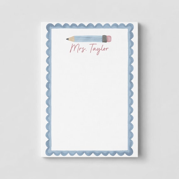 Personalized Teacher Notepad, Custom Teacher Gift, Teacher Stationery, Personalized Desk Notepad, Teacher Appreciation Gift