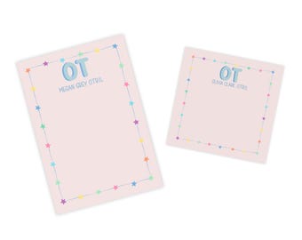 Personalisierte Ergotherapie Post-it Haftnotiz | Schreibwaren für OT | Ergotherapie Geschenk | Personalisierte Haftnotizen für OT