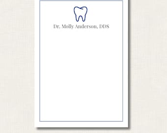 Personalized Dental Notepad | Custom Hygienist Gift | Dentist Office Notes Pad | DDS Assistant Gift | Dentist Graduation Gift