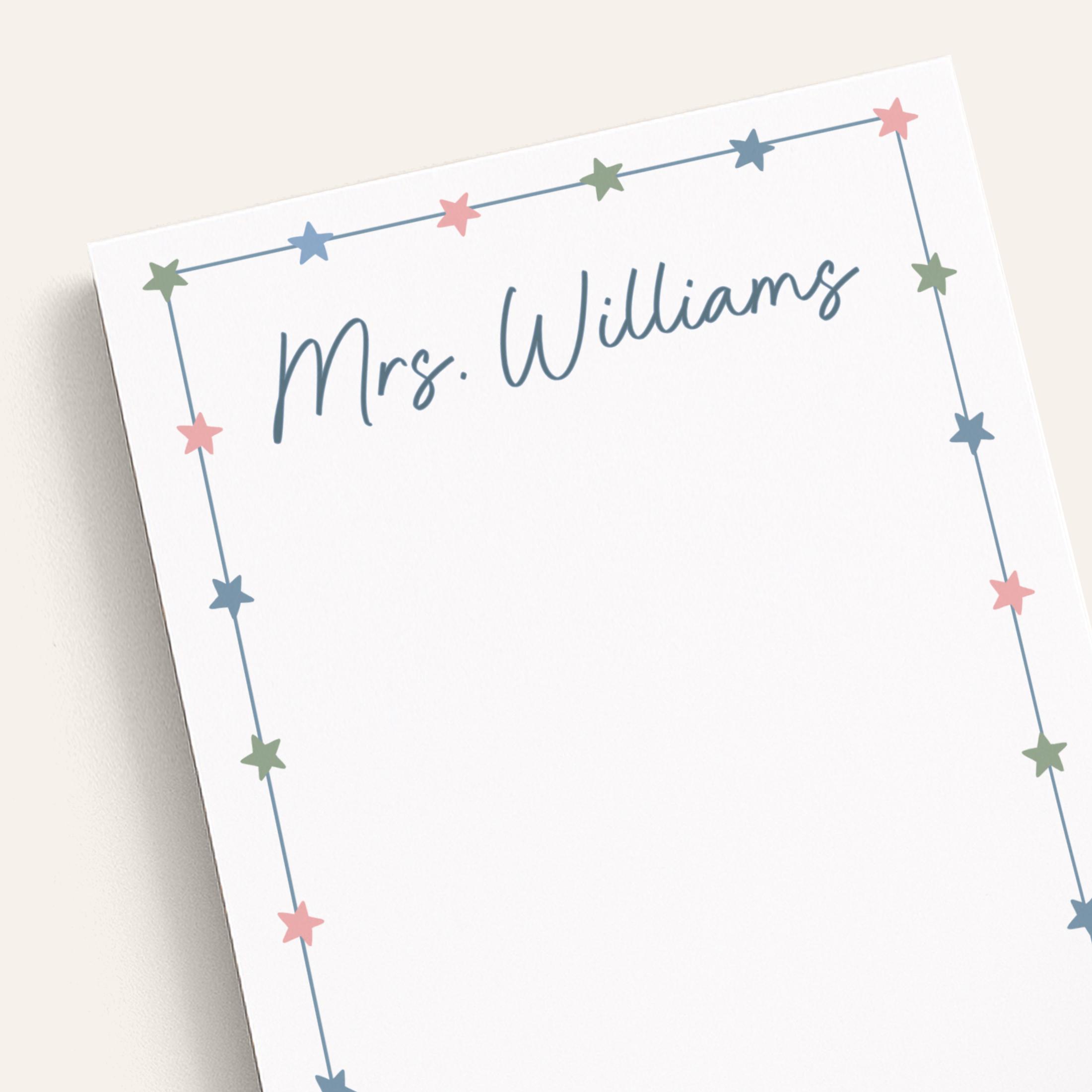 Personalized Teacher Notepad, Teacher Appreciation Gift, Custom Name ...