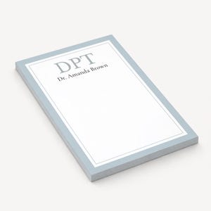 Personalized Physical Therapy Notepad | PT, PTA & DPT Gift | Doctor of Physical Therapy | Custom Physical Therapist Stationery