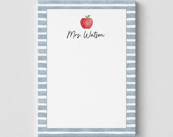 Personalized Teacher Notepad, Custom Teacher Gift, Teacher Desk Stationery, Teacher Appreciation Gift, Back to School