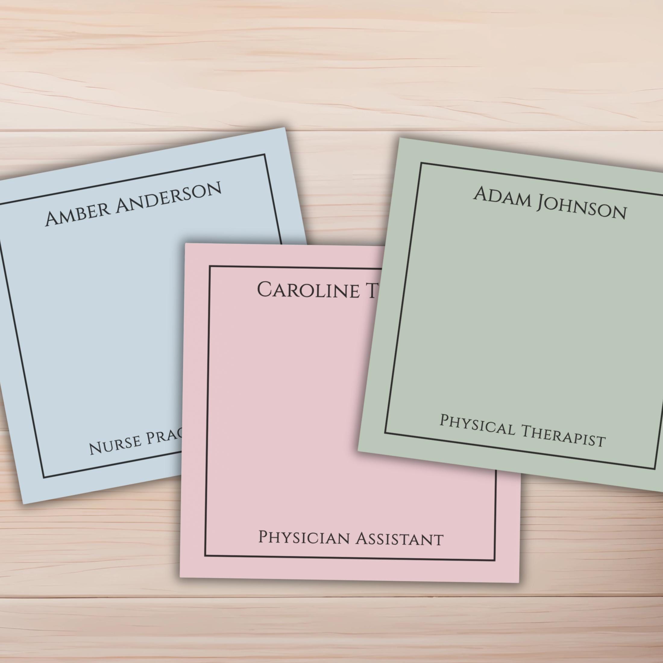 Personalized Sticky Notes Pad, Custom Name Notepad, Nurse Practitioner ...