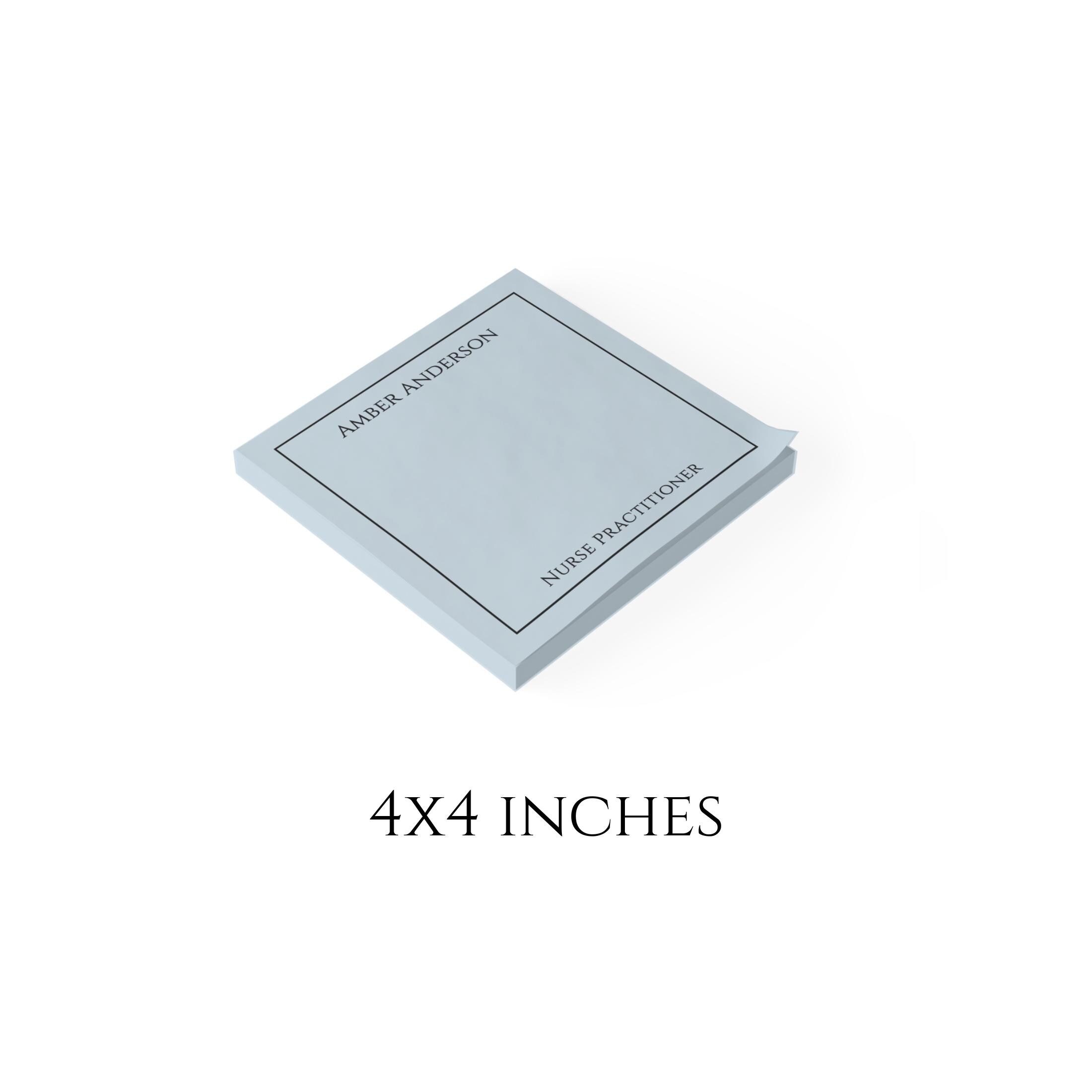 Personalized Sticky Notes Pad, Custom Name Notepad, Nurse Practitioner ...