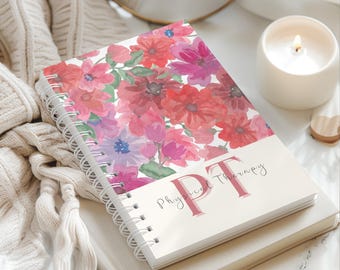 Personalized Floral PT Notebook - Physical Therapist Gift