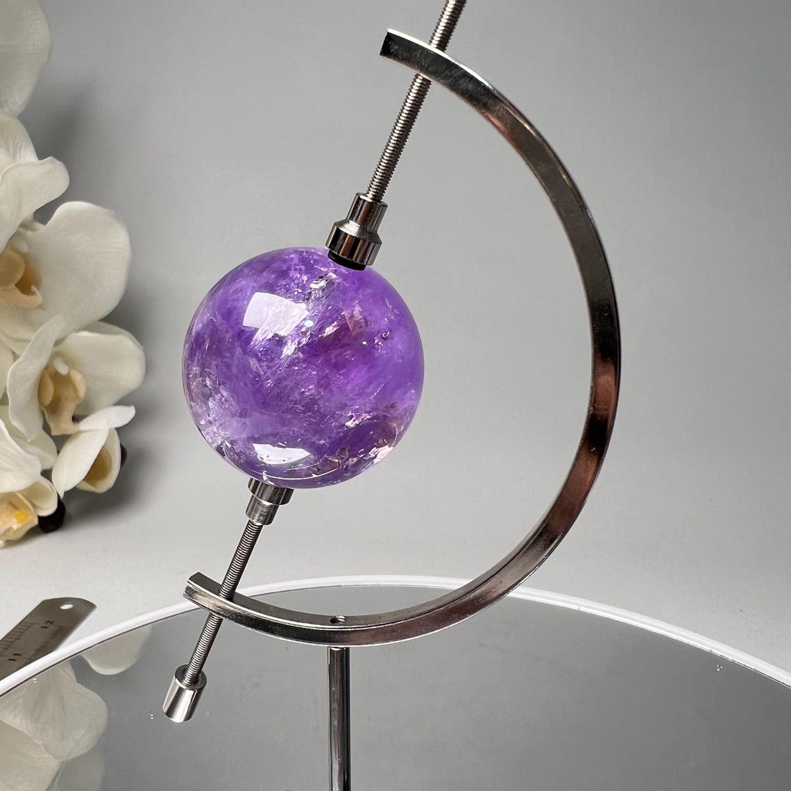 Silver Adjustable Globe Astrology Sphere Stand – Elegant Display for ...