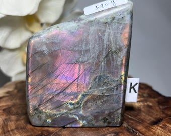 Pink Rainbow Flash Labradorite Free Form – Magical Iridescent Statement Crystal