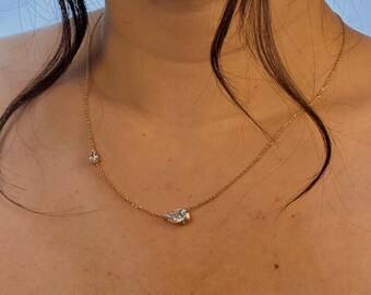 Eternal Step Pear Necklace