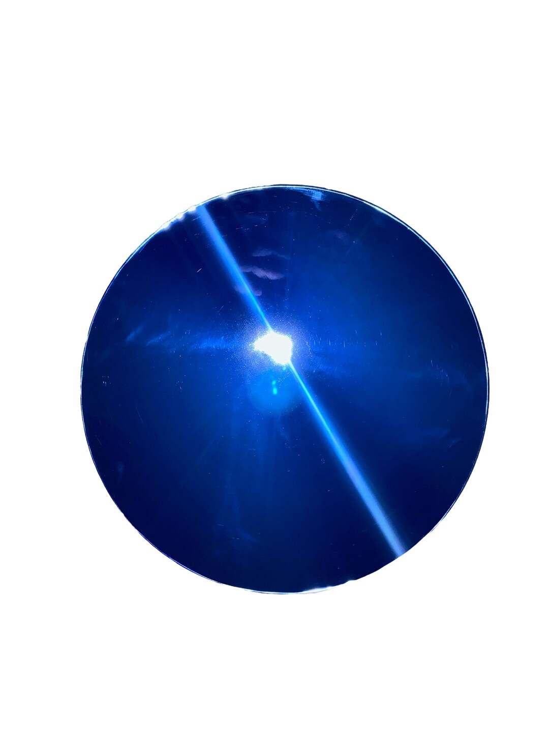 Blue Stainless Steel Concave Mirror reflect Upside Down Wall Sculpture