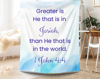 Personalized Scripture Blanket, Christian Blanket, Christian Gift, Biblical Keepsake, Religious Gift