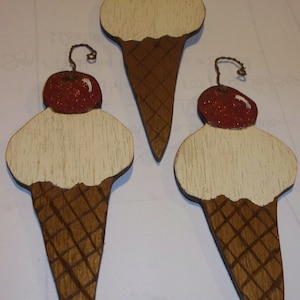 Ice Cream Ornament with a Cherry on Top