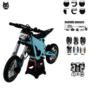 3D Printed Mini Electric Dirt Bike Scale Model Handcrafted Display Collectible