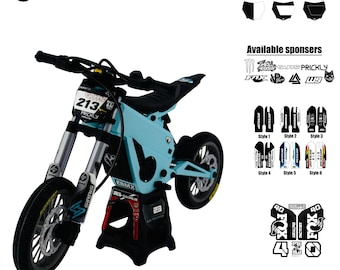 3D Printed Mini Electric Dirt Bike Scale Model Handcrafted Display Collectible
