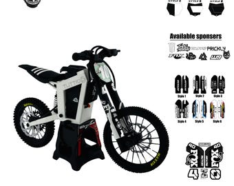 Black Mini Electric Dirt Bike 3D Model – Tuttio Style Inspired Collectible